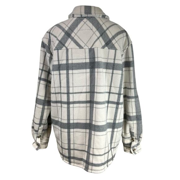 Sage Collective Plaid Flannel Fleece Lined Shirt Jacket Shacket Size XL - Picture 5 of 8